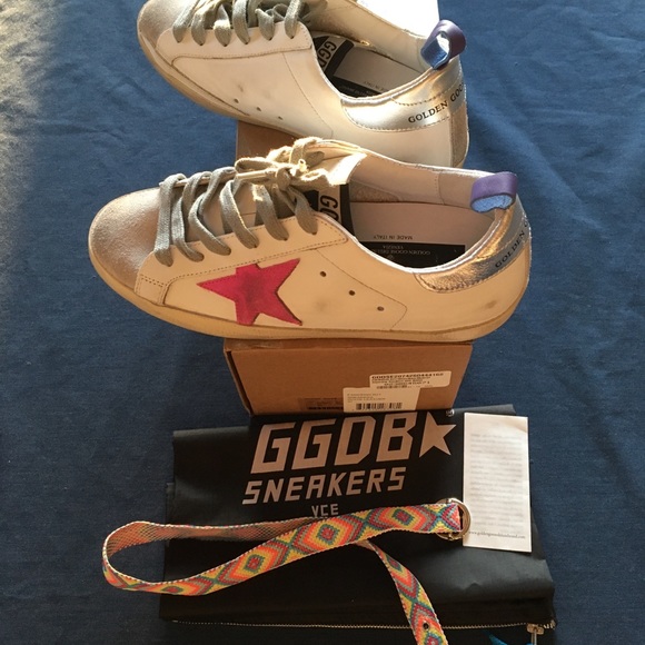 Golden Goose Superstar w Anklet White/Multi 37 NIB - Picture 4 of 8